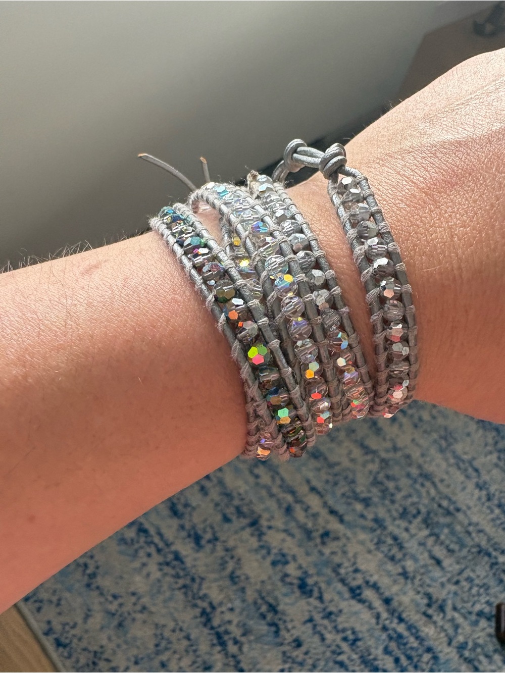 Chan Luu 5x gray wrap bracelet - Picture 3 of 6